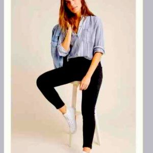 🌹 Anthropologie pilcro and the letterpress black skinny high rise jeans size 28